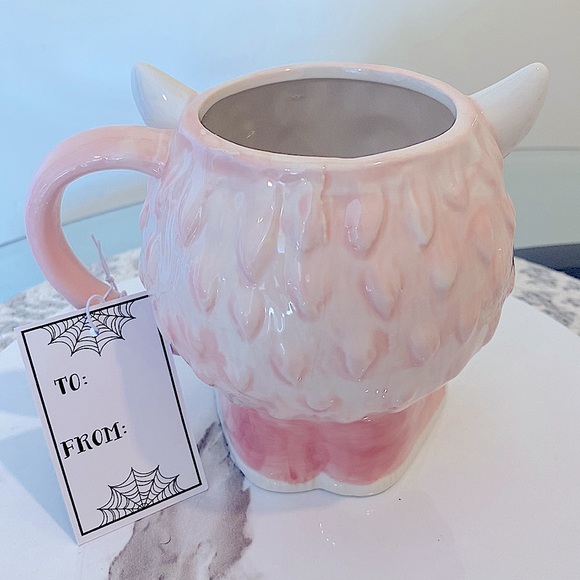 Cobwebs & Cauldrons - Pink Monster in Sneakers - 20oz Ceramic Mug - Picture 3 of 5